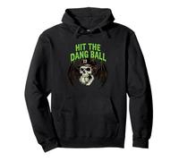 Hit The Dang Ball Baseball Skull Batte Wings Player Sweat à Capuche