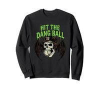 Hit The Dang Ball Baseball Skull Batte Wings Player Sweatshirt