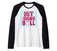 Hit The Dang Ball Coquette Baseball Softball Manche Raglan
