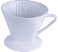 HIT Trading 24302079 Filtre à café en porcelaine 1x4, ø 13 cm, H 11,5 cm résistant au lave-vaisselle, blanc
