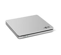 Hitachi-LG GP70 External DVD Drive, Slim Portable DVD Player/Writer for Laptop, Desktop PC, USB 2.0, Windows and Mac OS Compatible, M-Disc Support, 8X Read/Write Speed - Silver