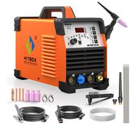 HITBOX 200A 6 en 1 HF TIG AC/DC Machine à souder en aluminium MMA ARC Argon précis impulsion numérique soudeuse en acier inoxydable 2T/4T HBT250P 220V HBT250P