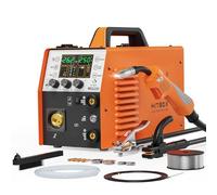 HITBOX Poste à souder MIG 6 en 1 250A 230V Numérique avec écran LED, Gaz/Sans gaz, Fil fourré et plein, MIG/ARC/Lift TIG Inverter, Compatible Spool Gun, Soudure Aluminium (MIG250)