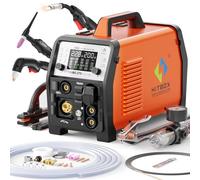 HITBOX Poste à Souder Multifonction 200A 230V - MIG Pulsé Aluminium, MIG Gaz/Fourré, TIG HF, MMA, Découpe Plasma 40A (HBMC270)