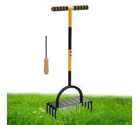 Hitburu Aérateur de Gazon - Outil Manuel pour aération et décompaction du Sol et de la pelouse | Équipement à Main Perforateur de Sol pour Jardin Potager Cour Ferme Terrasse
