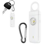 Hitburu Alarmes Personnelles pour Femmes - avec Lampe LED Sirène 130dB Rechargeable Type-C | Porte-clés d'Auto-défense,pour Marche Hôtel Voyage Camping Étudiante Santé Hommes Course Nuit Porte