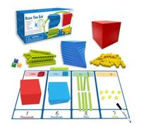 Hitburu Blocs De Base pour Maths Blocs de comptage des dizaines, centaines | Blocs Éducatifs pour Apprentissage Maths Maternelle, CP, CE1, CE2, École à la Maison