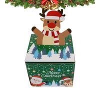 Hitburu Boîte À Argent De Noël,Distributeur Avec 30 Sachets Transparents - Pochette À Tirer Pour Argent De Noël | Pour Les Le Papa Les Fêtes L'anniversaire La Carte La Petite-fille L'ami