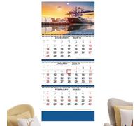 Hitburu Calendrier Mural 2026 | Planner Mural Triple Pliure à Plat - Pour Organiser Rendez Vous Vacances Et Des Dates Dans Appartement Maison École Hôtel