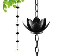 Hitburu Chaîne De Pluie, Attrape-Pluie Décoratif pour Jardin, Chaîne Gouttière Décorative, pour Protection des Fondations Maison Arrière-Cour Extérieur Cottage Entrée Patio Aménagement -Toit