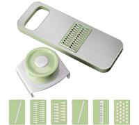 Hitburu Coupe-Légumes Mandoline - Râpe Ménagère Réglable | Hachoir Râpe Anti-Adhésif Pour Légumes Oignons Ail Salade,Accessoire Cuisine Maison