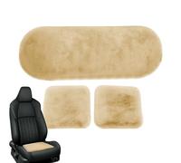 Hitburu Coussins De Siège Auto Pour La Conduite - 3 Pièces Épaisses Et Chaudes Pour Housse Et Arrière | Coussins De Siège Automobile,Pour Voiture Camion Véhicule Confort Hiver Voyage Long Trajet Assis