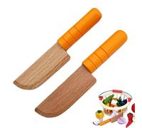 Hitburu Couteau Enfant - Hachoir Bois Enfant | Jeu Éducatif pour Garçons et Filles pour Pratiquer la Découpe de Fruits et Légumes dans Les Jeux de Rôle Culinaires