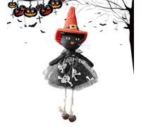 Hitburu Décorations Halloween pour Petit Arbre - Pendentif Fenêtre Fantôme | Suspension Décor Fantôme Sorcière Citrouille Chat pour Fêtes d'Intérieur et Maison