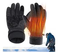 Hitburu Gants D Hiver, Tactile Doublé Polaire Imperméable au Vent, Gants d'hiver avec Doigts Tactiles, pour Course Équitation Escalade Plein Air Chasse Sports Randonnée Camping Pêche Hommes