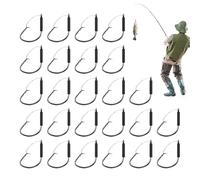 Hitburu Hameçons Wacky Worm | Hameçon de Pêche Spécial,25 Hameçons Acier Carbone Pêcheurs Toutes Eaux Douce Et Salée Rivière Étang Lac