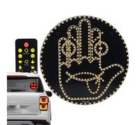 Hitburu Lumière Doigt Voiture Avec Télécommande,Lampe Gestuelle Pour Voiture, Feu De Rappel De Vitre Arrière De Voitures, Pour Communication Routière, Sécurité Nuit, Convient SUV Et Berlines