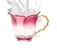 Hitburu Mug En Forme De,Verrerie À Poignée En Vigne Et Forme Pétale | Tasses À Thé Mignonnes À Pétale Avec En Vigne - Pour Femmes et Adolescents, Usage Cuisine Maison Café, Consommation Eau