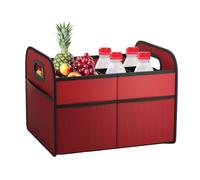 Hitburu Organisateur de Coffre - Boîte d'Organisation Pliable pour Coffre Voiture,Boîte Étanche à Poignée de 30L pour Accessoires Couches Fruits Légumes Snacks Vaisselle de Camping