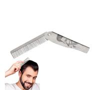 Hitburu Peigne à Barbe - Brosse à Barbe Papa - Brosse Portale Acier Inoxydable Compact Pour Père Maison Voyage Messieurs