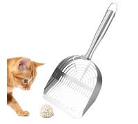 Hitburu Pelle À Litière pour Chat en Métal | 2-en-1 Ramasse-Crotte Léger pour Animaux - Pelle À Crottes pour Chaton,pour Chiens Chats Chaton Chiot Maison Salon Intérieur Vétérinaire Ménages