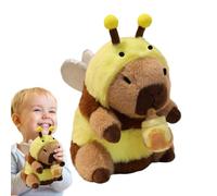 Hitburu Peluche Capybara,Peluche Mignonne Capybara Jouet Coussin Poupon - Doux Câlin Compagnon Déco Maison Adorable Coussin Décoratif pour Thanksgiving Saint-Valentin Jour des