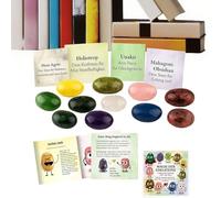 Hitburu Pierre de Motivation | Douze Pierres Portatives De Motivation | Décoration Commémorative avec Carte pour Fête Anniversaire Scolaire Table Classe Remise des Diplômes | Accessoire De Table Pour