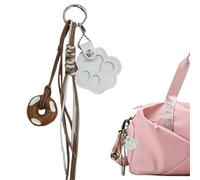 Hitburu Porte-Clés Collecteur de Poils de Chat - Porte-clés Mémoire pour Animaux avec Flacon de Stockage | Mémoire Légère Charm Famille Souvenir Maison Chiot Chaton