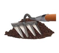 Hitburu Râteau Déchaumeur - Râteau À Jardin en Acier Au Carbone, Râteau Déchaumeur Jardin, Râteau Désherbage Robuste, Râteau Déchaumeur pour Le Désherbage Jardin,4/5/6/7 Dents Râteau