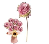 Hitburu Roses Artificielles - Fleurs en Soie Artificielle Résistantes aux UV,Décorations Florales de Jardin Anti-Décoloration et pour Mariages de Printemps, Banquets, Hôtels et
