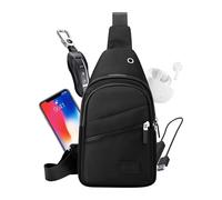Hitburu Sac Bandoulière Femme, Petit Sac à Dos Bandoulière Porté en Bandeoulière, Pochette Imperméable Polyvalente pour Randonnée Voyage Extérieur