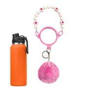 Hitburu Sangles Pour Le Portage Des Bouteilles D'eau,Porte-Gourde avec Porte-Clés - Sangle Perlée Portative pour Randonnée Plage Sport Voyage Multi-Activités