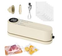 Hitburu Soudeuse sous vide portative - Scelleuse Rechargeable Pour Sachets de Conservation,Machine de scellage sous vide à aspiration puissante pour poudre, viande, céréales et snacks
