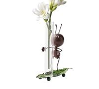Hitburu Statue Décorative De Jardin | Figurine De Fourmis avec Bac - Sculptures de Jardin en Métal de Fourmis,pour Cour Parterres De Fleurs Terrasse Balcon Chambres D'Jardins
