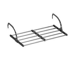 Hitburu Tablette De Chevet pour Lit De Dortoir, Plateau De Rangement Pliable, Cintre Rétractable, pour Balcon, Université, Chambre à Coucher, Étudiants, Berceau, Livre, Sac à Main, Serviette