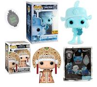 Hitch a Ghost Disney Haunted Mansion Attraction 3 Ghosts Personnages d'auto-stop Mini figurines Pop à paillettes avec Dreary Madame Leota Mini Spooky Creepy Times 4 articles