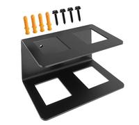 Hitch Holder, Steel Trailer Hitch Bracket Mount, Rust Resistant Secure Storage Design, Double Ball Mount Holder for Shank, Truck Bed Garage Rv Car Trailer Storage, 7.1x3.9x4.3 Inch