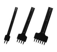 Hitefu Lot de 3 outils de poinçonnage à griffes pour cuir, 6 mm, ciseaux à coudre à dents ronds, 2/4/6 griffes, coupe circulaire en cuir, accessoires pour travaux manuels en cuir