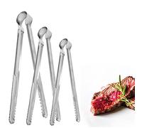 Hitefu Lot de 3 pinces coréennes pour barbecue, pinces de cuisine en acier inoxydable, pinces antidérapantes pour la cuisson du barbecue, des salades