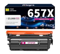 Hitegra 657X Cartouche de toner magenta de remplacement pour HP 657X Toner CF473X Utilisation pour imprimante laser Color Enterprise MFP M681f M681dh M681 Flow MFP M681z M682z 657