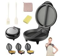 HItianya 2026 New Dual-Zone Electric Omelette Maker, Omlet Maker Non Stick Pan, Family Size Double Sided Omelet Maker with Nonstick Coating & Cool-Touch Handles, Easy Clean