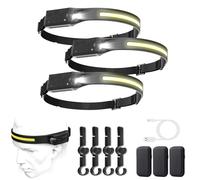 HItianya ArkenLite - ArkenLite Led Lampe Frontale, Arken Lite Light Lampe Frontal, Éclairage à 230°,6 Modes, IPX4 Étanche Rechargeable Lampe Frontal pour Randonnée, Camping, Pêche, Cyclisme (3pc)