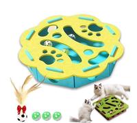 HItianya Boîte de limes à ongles pour chat, jouet puzzle interactif 2026 pour chat, labyrinthe en feutre avec 3 balles, labyrinthe en feutre mental pour chaton d'intérieur, jeu autonome, griffage et
