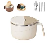 HItianya Bol à nouilles instantanées multi-usage en acier inoxydable 304, anti-brûlure, grande capacité, 1200 ml, bol à nouilles anti-brûlure, récipient alimentaire portable étanche pour cuisine (G)