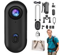 HItianya Camera POV 4k, Camera Corporelle, Mini Caméra Sport, Caméra Portable Sport pour Vlogging, Vélo et Plongée, avec Clip Rotatif à 360° et Clip Magnétique, avec Audio Et Vidéo (4k,Noir)