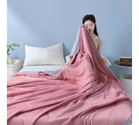 HItianya Cooling Blanket for Night Sweats, Q-Max 0.5 Double-Sided Cold Tech Summer Duvet for Hot Sleepers, Lightweight Breathable Bedding for Sofa Travel, Machine Washable (Dark Pink,S:100x150cm)