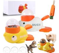 HItianya Dog Interactive Treat Dispenser, 2-in-1 Dog Treat Dispenser Toy, Duck Cat Treat Dispensers, Safe Kibble Dispensers Dogs Toy, Adjustable Food Outlet for Small to Medium Cats and Dogs (Mix)
