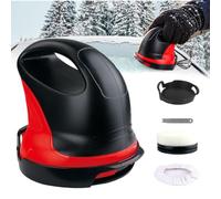 HItianya Electric Ice Scraper for Car, Cordless Rechargeable Windshield Frost Remover with Rotating Disc, USB Car Window Scraper for Snow Deicing, No-Scratch Winter Tool (118mm x 135mm x 124mm,Red)