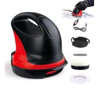 HItianya Electric Ice Scraper for Car Windscreen, Cordless Rechargeable Car Ice Scraper with Rotating Disc, USB Powered Frost & Snow Remover Deicer Tool (118mm x 135mm x 124mm,3 in 1-Red)