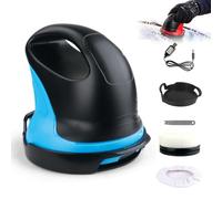 HItianya Electric Ice Scraper for Car Windscreen, Cordless Rechargeable Car Ice Scraper with Rotating Disc, USB Powered Frost & Snow Remover Deicer Tool (118mm x 135mm x 124mm,3 in 1-Blue)